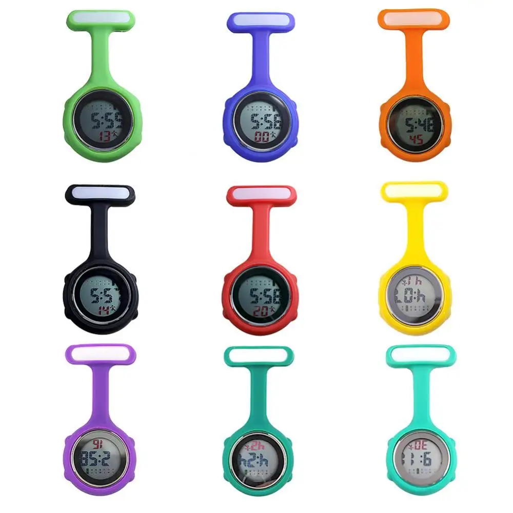 Top Trends: 1Pc Mini Nurse Pockets Watch New Clip-On&#039; Fob Watches Women&#039;s Round 6 Digits Display Dial Fob Brooch Pin Hanging Electric Watch Shoppable Styles