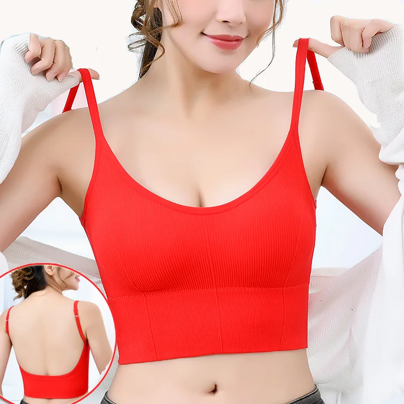 Top Trends: Red Beauty Back Sport Bras Nylon Summer Women Wireless Underwear Push-Up Female Lingerie Sexy Fitness Yoga Leisure Vest Tops Shoppable Styles