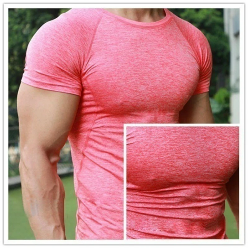 Top Trends: Men Quick Dry Fitness Tees Outdoor Sport Running Climbing Short Sleeves Tights Bodybuilding Tops Gym Train Compression T-shirts Shoppable Styles