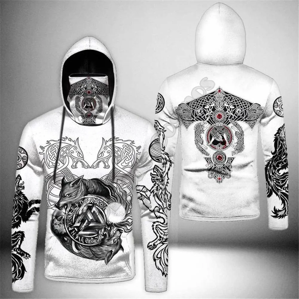 Top Trends: Wolf Raven Tattoo 3D Printed Hoodies Harajuku Fashion Sweatshirt Women Men Casual Pullover Hoodie Mask Warm Drop Shipping 08 Shoppable Styles