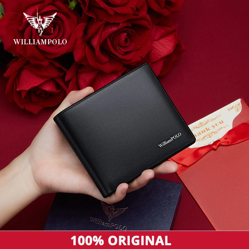 Top Trends: WILLIAMPOLO Men's Wallet Card Holder Genuine Leather Mini Purse Casual Design Wallet Short Small Pouch Gifts For Man 211545 Shoppable Styles