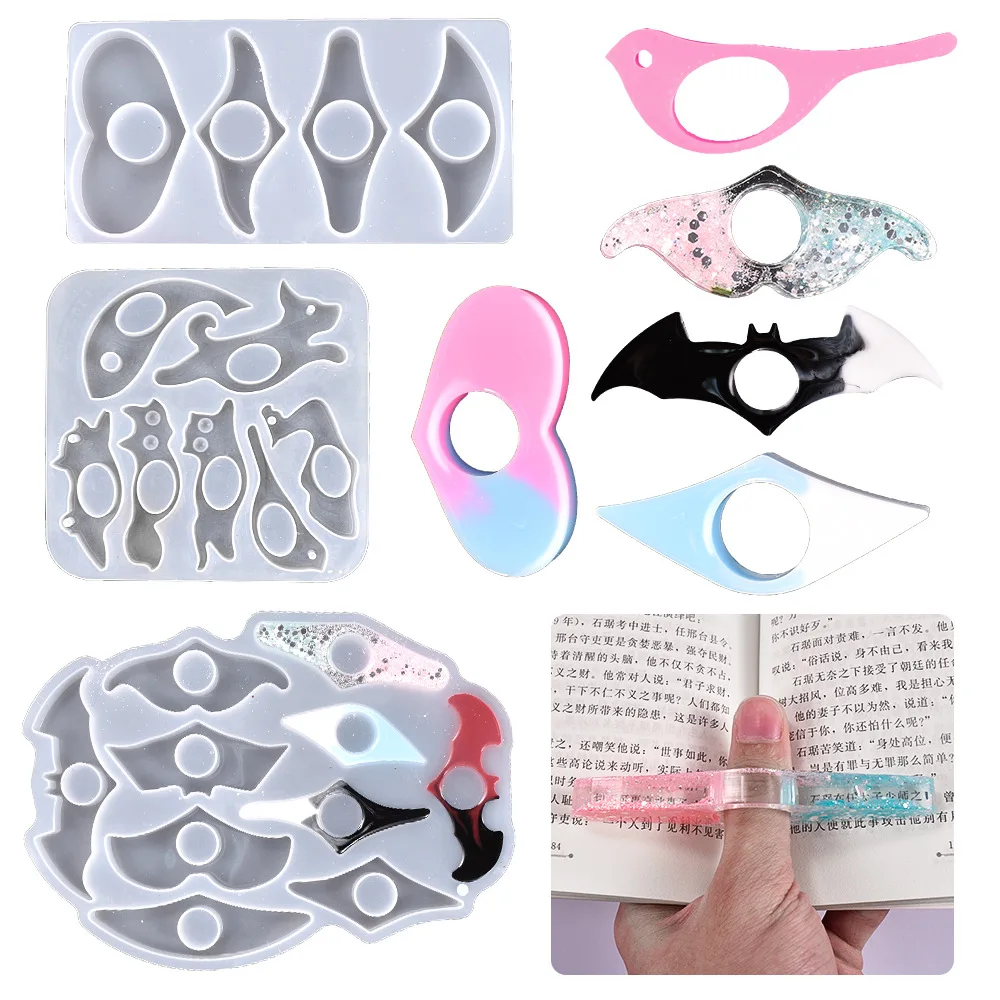 Top Trends: DIY Crystal Mirror Silicone Mold Multi-style Book Ring Reading Tools Rings Mold For Jewelry Making Shoppable Styles