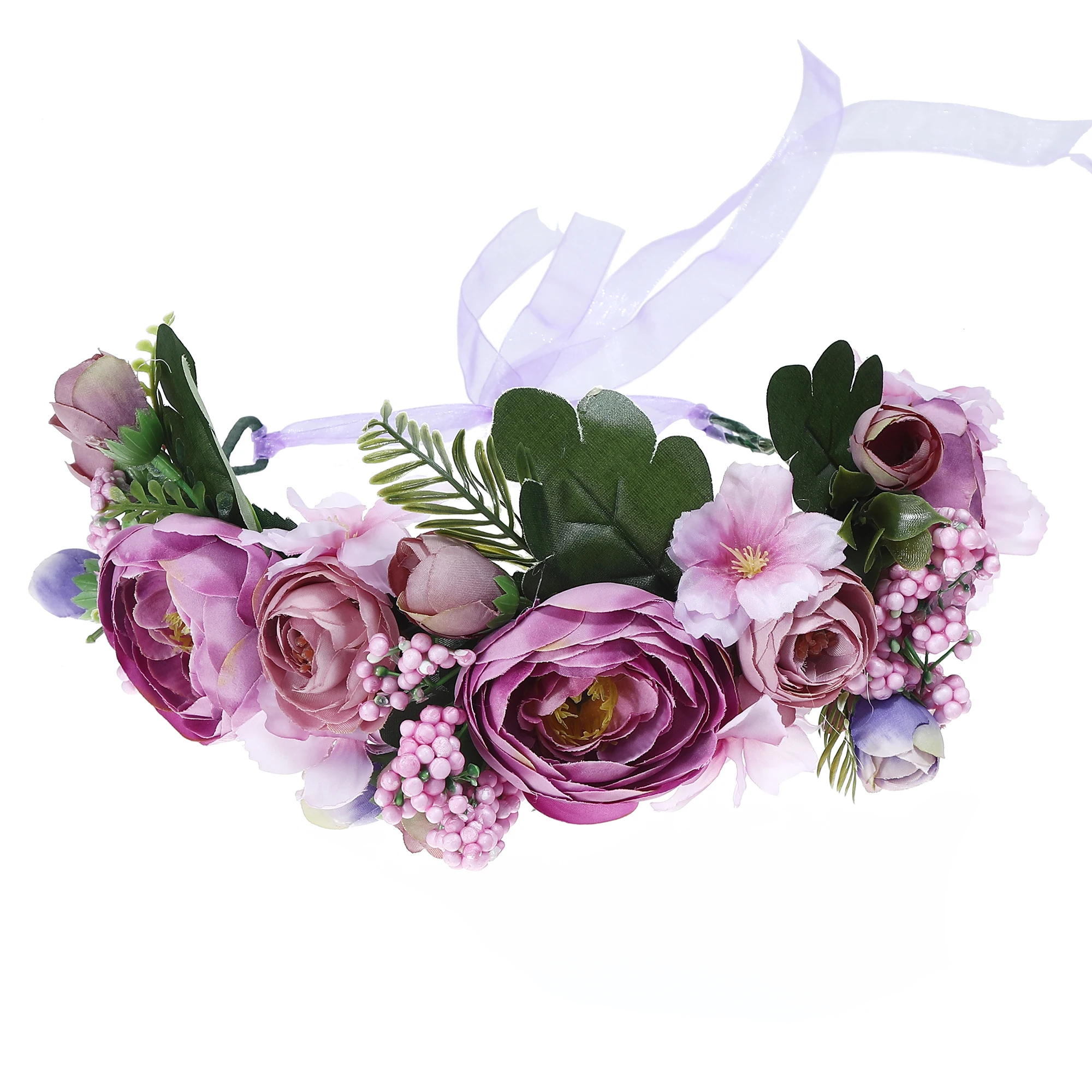 Top Trends: Molans Spring Rose Flower Crowns Romantic Chic Floral Garlands For Bride Wedding Boho Women Stimulated Flower Wreaths Girls Shoppable Styles - Image 5