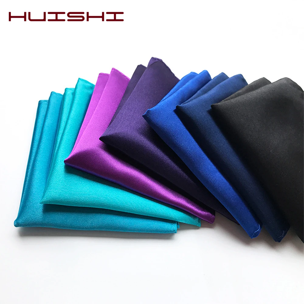 Top Trends: HUISHI White Pink Man&#039;s Handkerchiefs Suit Pocket Square Towel Accessories Wedding Banquet Anniversary Commercial Black Red Blue Shoppable Styles