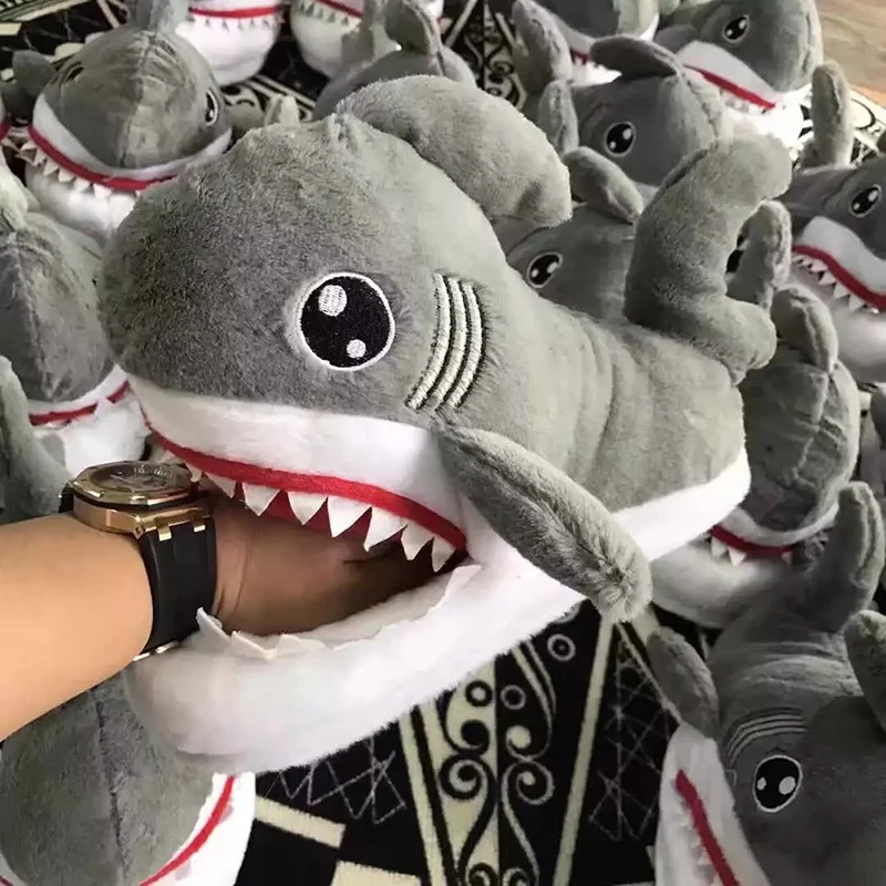 Top Trends: Shark Slippers Boys Funny Winter Shoes Unisex Couple Slippers Designer Cartoon Men Indoor Home Slippers 2022 News Animal Shoes Shoppable Styles - Image 4