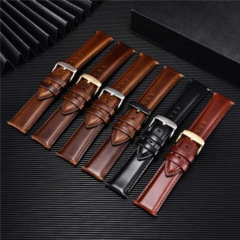 Top Trends: Quick Release Straps Men Women Bracelets Genuine Leather Watchband 18mm 20mm 22mm Business Watch Band DW Watch Accessories Shoppable Styles