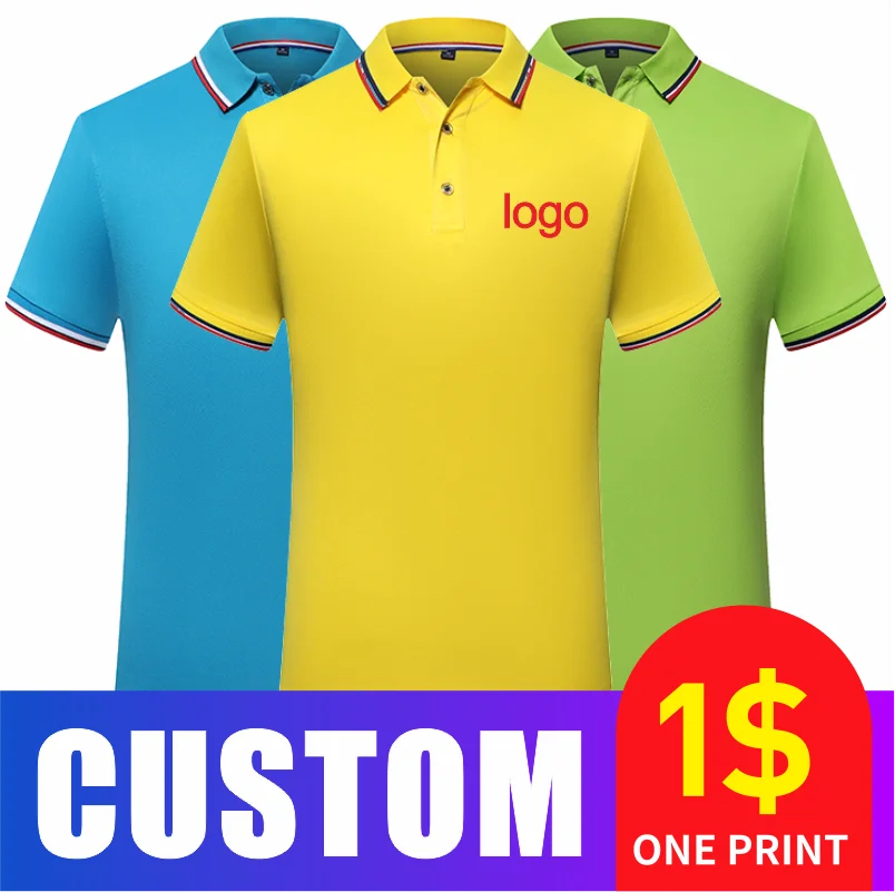 Top Trends: 2021 Polo Shirt Summer Casual Life Top Custom Polo Shirt Men LOGO Custom Top Print Embroidery Fashion Breathable T-shirt Shoppable Styles