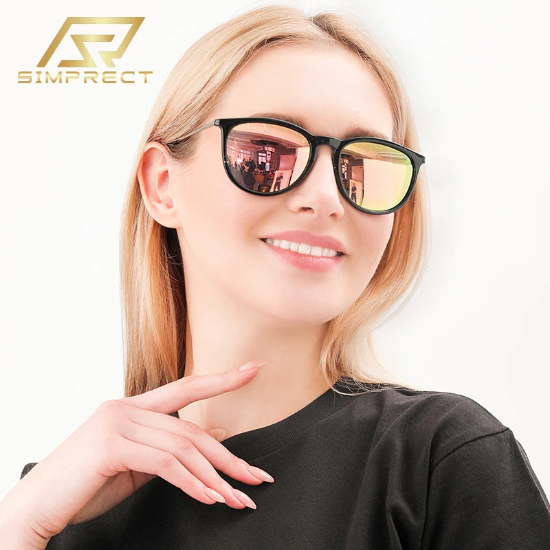 Top Trends: SIMPRECT Polarized Sunglasses Women 2023 UV400 High Quality Luxury Brand Designer UV Protection Mirror Round Sun Glasses For Men Shoppable Styles