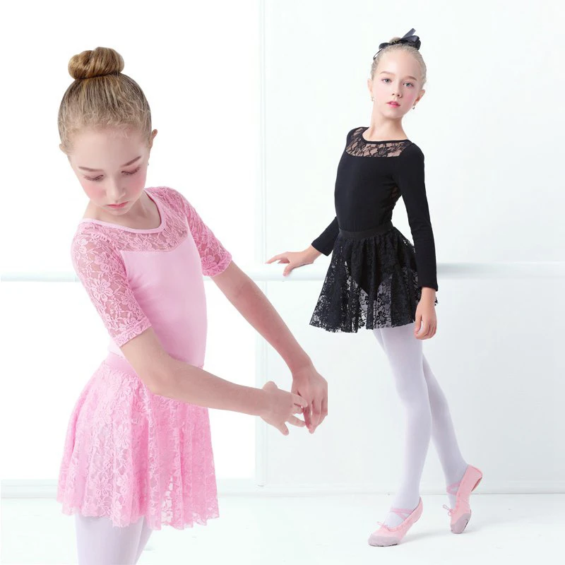 Top Trends: Girls Ballet Dress Dance Costume Dance Leotard With Dress Lace Sleeveless Dance Ballet Leotards Gymnastics Dancing Bodysuit Shoppable Styles