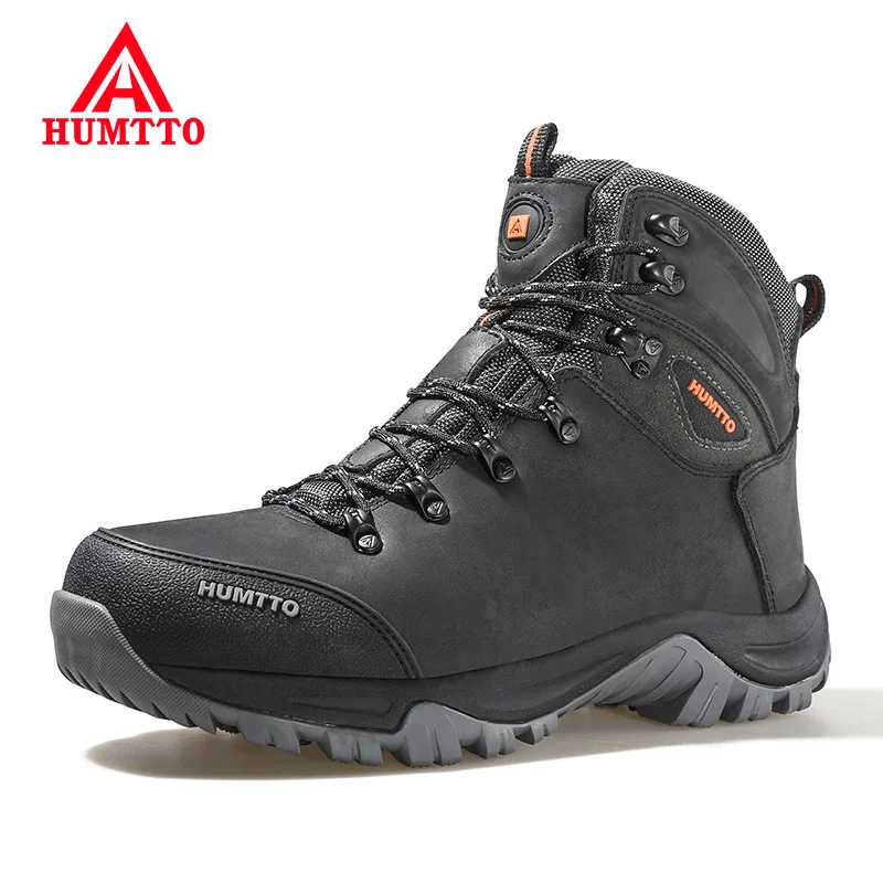 Top Trends: HUMTTO Waterproof Ankle Boots For Men Leather Mens Winter Boots Luxury Brand Designer Hiking Tactical Shoes Work Safety Sneakers Shoppable Styles