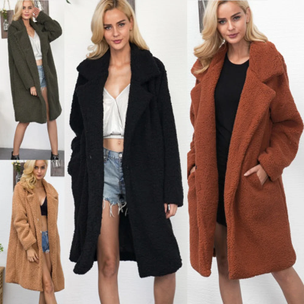 Top Trends: ZOGAA Women's Fashion Winter Warm Thick Plush Faux Fur Long Coat Shoppable Styles