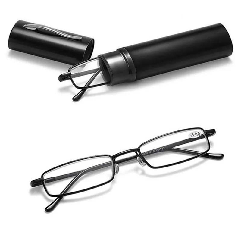 Top Trends: Iboode + 1.0 + 1.5 2.0 2.5 Reading Glasses With Pen Tube Case Men Women Ultralight Portable Computer HD Presbyopic Eyeglasses New Shoppable Styles