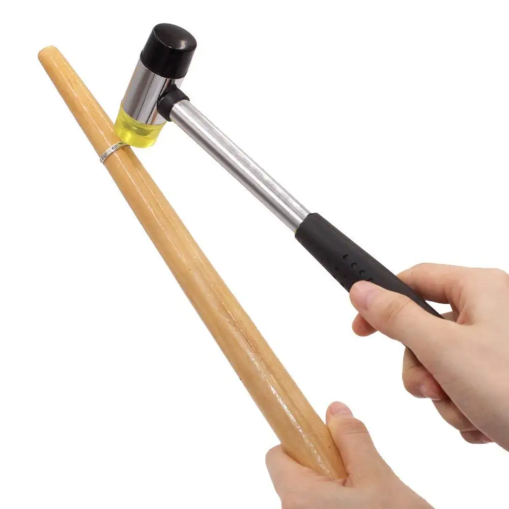 Top Trends: NIUPIKA Jewelers Rubber Hammer Mallet With Wood Ring Mandrel Sizer Sizing Adjuster Ring Shaper Repair Tools Jewelry Making Kit Shoppable Styles - Image 2