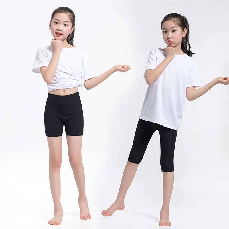 Top Trends: 3-15Y Girls Spring Summer Pants Calf-length Leggings Short Candy Color Pants Girls Legging Knee Length Baby Girls Cotton Pants Shoppable Styles