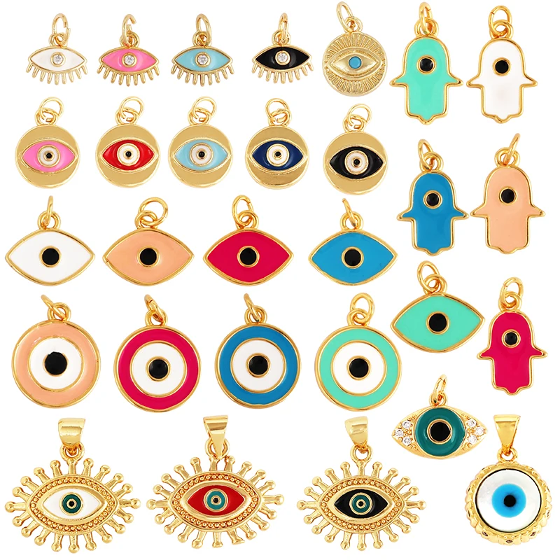 Top Trends: Super Mini Turkish Lucky Evil Eye Charm Pendant, ojo Turco Bisuteria，Jewelry Necklace Bracelet Accessories Shoppable Styles