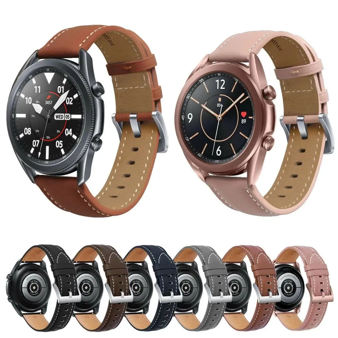 Top Trends: 20 22mm Leather Strap For Samsung Galaxy Watch 4 3 Classic 5 Pro 46m Active2 Gear S3 Bracelet Huawei Watch 3 / GT 2 Pro Watchband Shoppable Styles