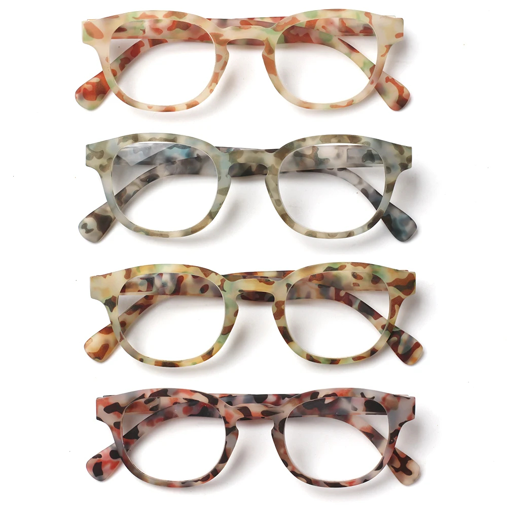 Top Trends: Turzing Round Reading Glasses Ladies Reading Glasses Spring Hinge Reader Glasses For Women Eyeglasses With Pattern Print Shoppable Styles