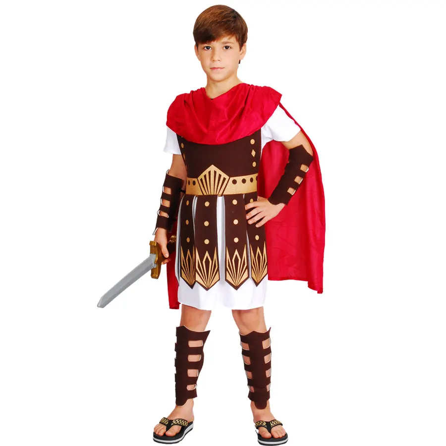 Top Trends: Child Greek Roman Warrior Gladiator Costume Boys Knight Julius Caesar Cosplay Halloween Party Carnival Mardi Gras Fancy Dress Shoppable Styles