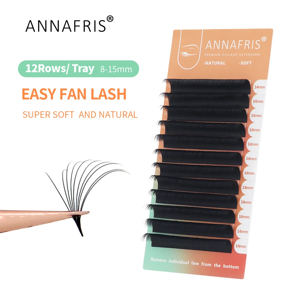 Top Trends: ANNAFRIS Easy Fanning Blooming Individual Eyelashes Extension Automatic 1S Flowering Premium Natural Matte Soft Volume Lashes Shoppable Styles