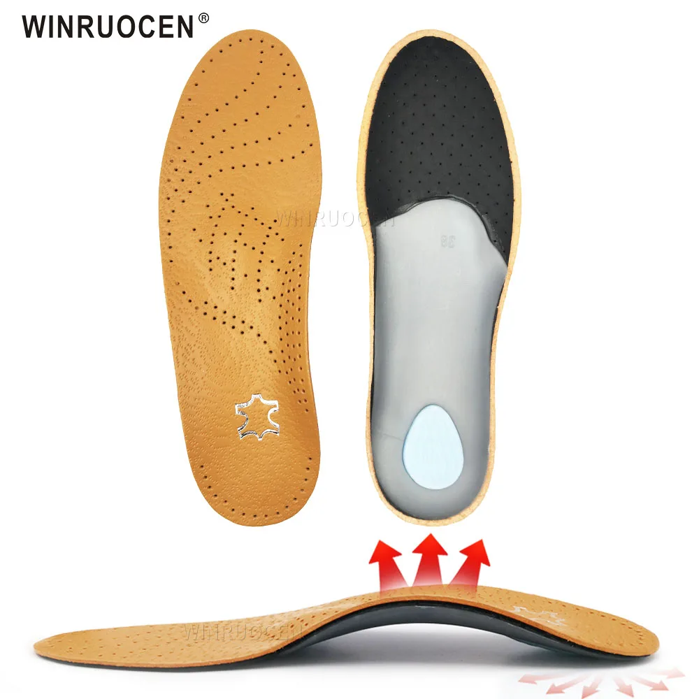 Top Trends: Leather Orthopedic Insoles Flat Feet Arch Support Insoles Women&#039;s Shoes Plantar Fasciitis Insoles For Shoes OX Leg Health Pad Shoppable Styles