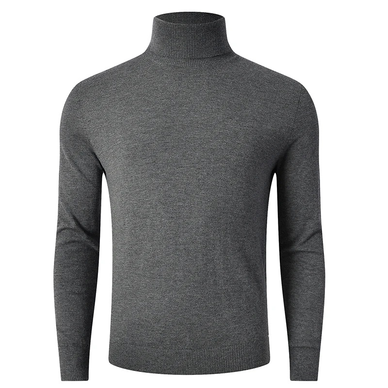 Top Trends: Men's Lightweight 100% Pure Merino Wool Turtleneck Sweater Underwear T Shirt -Warm Winter Man Thick Clothes Tops Sweaters Shoppable Styles