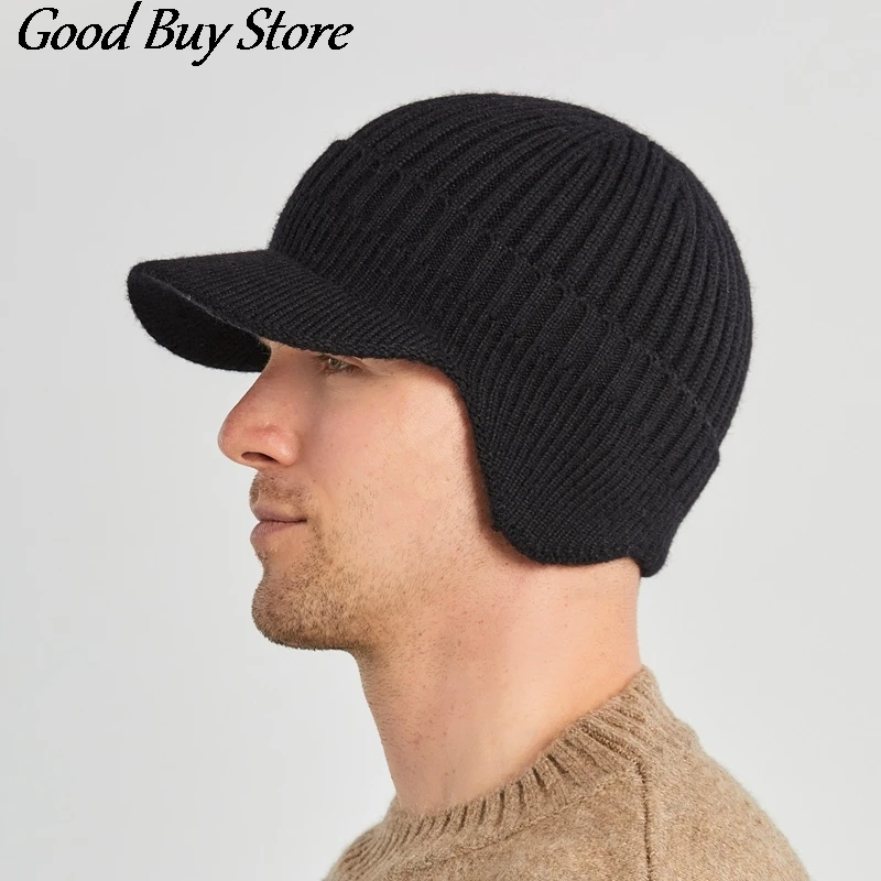 Top Trends: Elastic Warm Soft Knitwear Spring Winter Bomber Hats Russian Earflap Outdoor Skiing Slouchy Knitted Cap Women Men Casual Hat Shoppable Styles