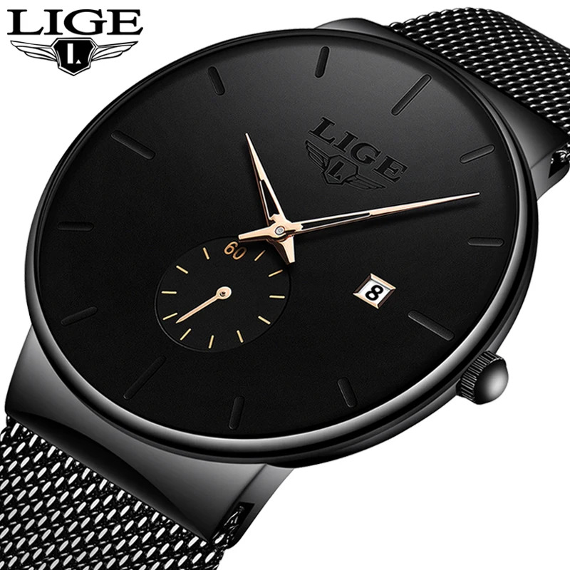 Top Trends: LIGE Mens Watches Top Luxury Brand Men Fashion Business Watch Casual Analog Quartz Wristwatch Waterproof Clock Relogio Masculino Shoppable Styles