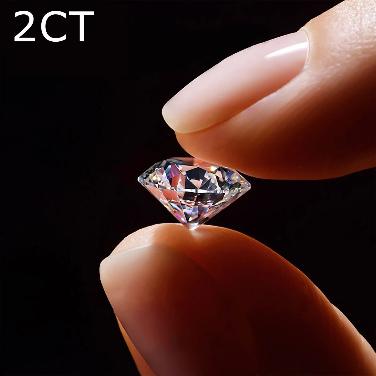 Top Trends: High Quality 2 Carat D Color VVS1 Round Cut Loose Moissanite Certified For Ring Stone Gems With Certificate Diamond Test Pass D Shoppable Styles