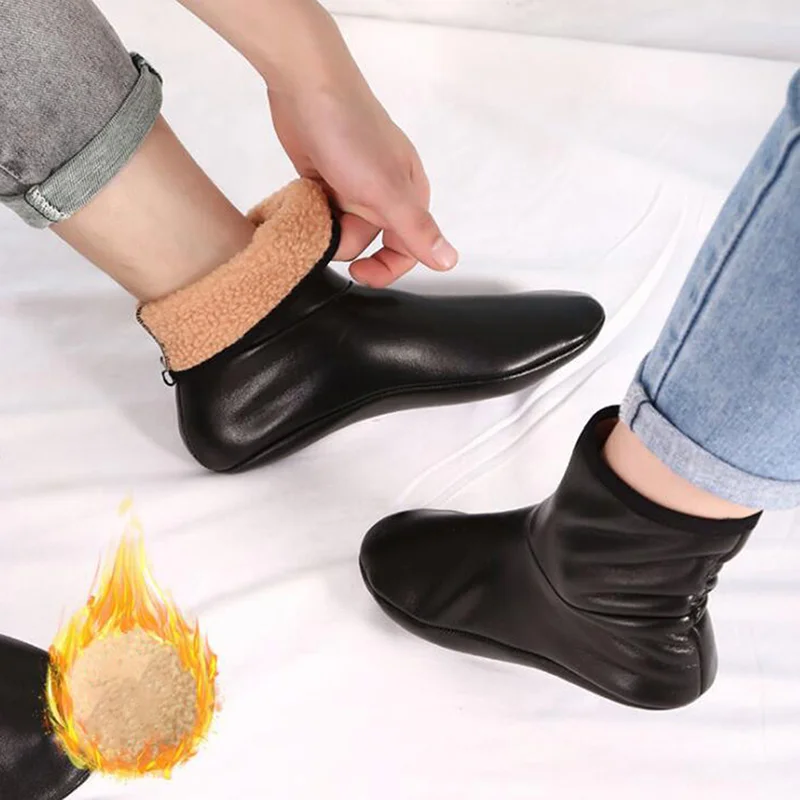 Top Trends: Unisex Winter Warm Leather Thermal Boot Slipper Indoor House Soft Non-Slip Socks Soft Non Slip Socks For Men Women Shoppable Styles