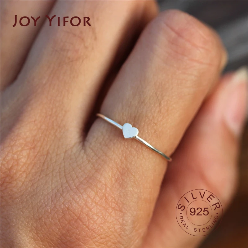 Top Trends: Female Small Heart Adjustable Ring Fashion 925 Sterling Silver Love Ring Cute Gold Color Promise Wedding Rings For Women Shoppable Styles