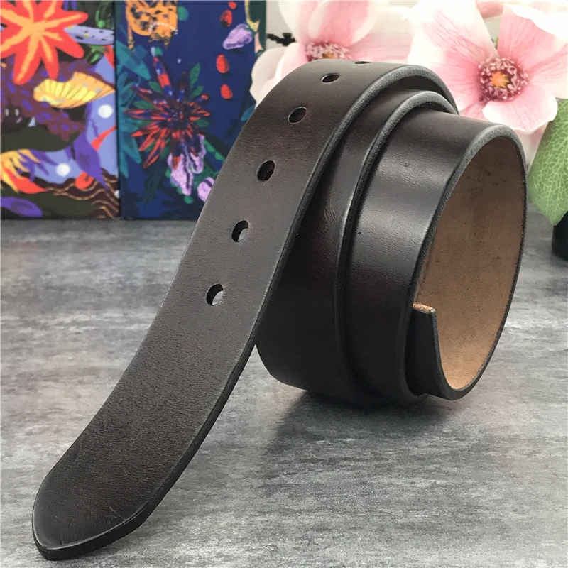 Top Trends: Retro Leather Belts Without Buckles 38MM Men's Belt Ceinture Homme Mens Leather Belts Without Buckles 95-130CM Belt Male SP04 Shoppable Styles - Image 4