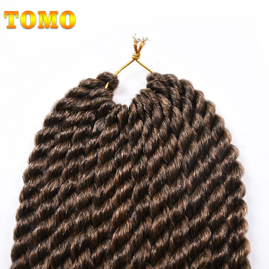 Top Trends: TOMO Jumbo Senegalese Twist Crochet Hair 12" 18 " Ombre Black Brown Color Synthetic Crochet Braiding Hair Extensions 12 Roots Shoppable Styles - Image 2