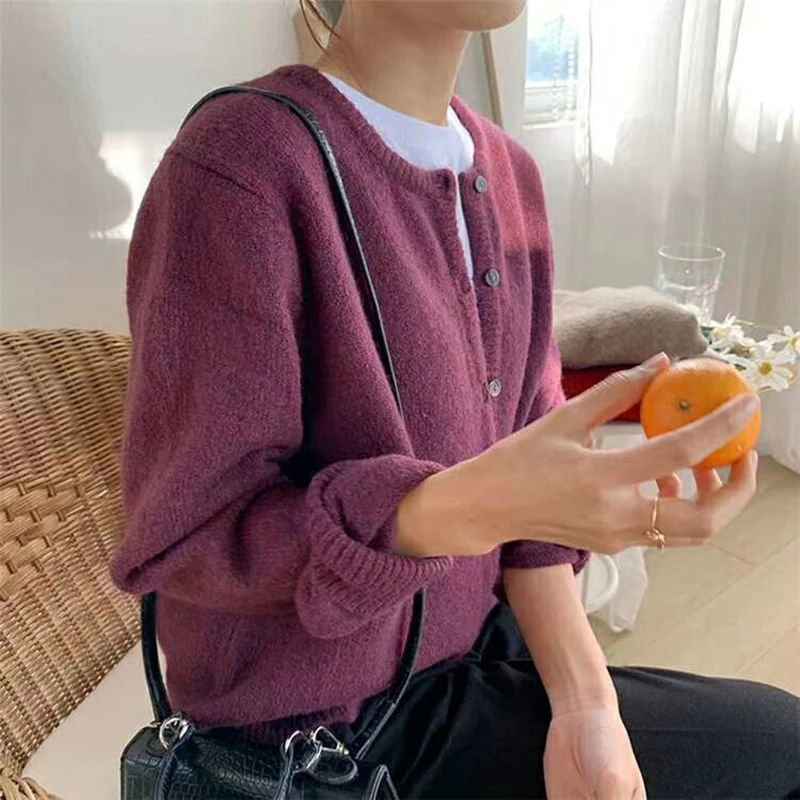 Top Trends: Cashmere Sweater Cardigan Women Single Breasted Long Sleeve Elegant Vintage Jumper Solid Wool Knitted Autumn Winter Outwear X452 Shoppable Styles - Image 6