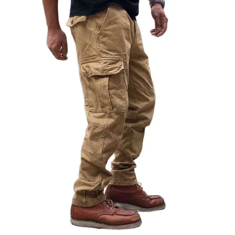 Top Trends: Military Style Cargo Pants Men Casual Pants Cotton Trousers Regular Slim Leg Zipper Street Fashion Tactical Pants Man Clothing Shoppable Styles - Image 2