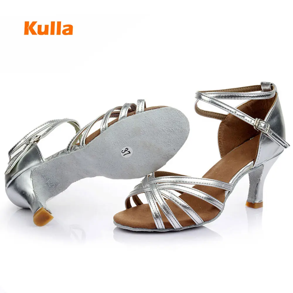 Top Trends: Wholesale Women's Latin Dance Shoes Girls Salsa Tango Shoes Ballroom Dancing Shoes Ladies Sandals 5cm / 7cm Woman High Heel Shoes Shoppable Styles