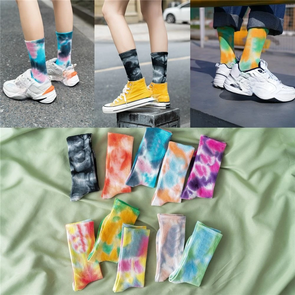 Top Trends: Tie-dye Socks, Women&#039;s Tube Socks, Stockings, Men&#039;s High-top Tide Socks, Street Skateboard Socks, Ins Hip Hop Europe And America Shoppable Styles