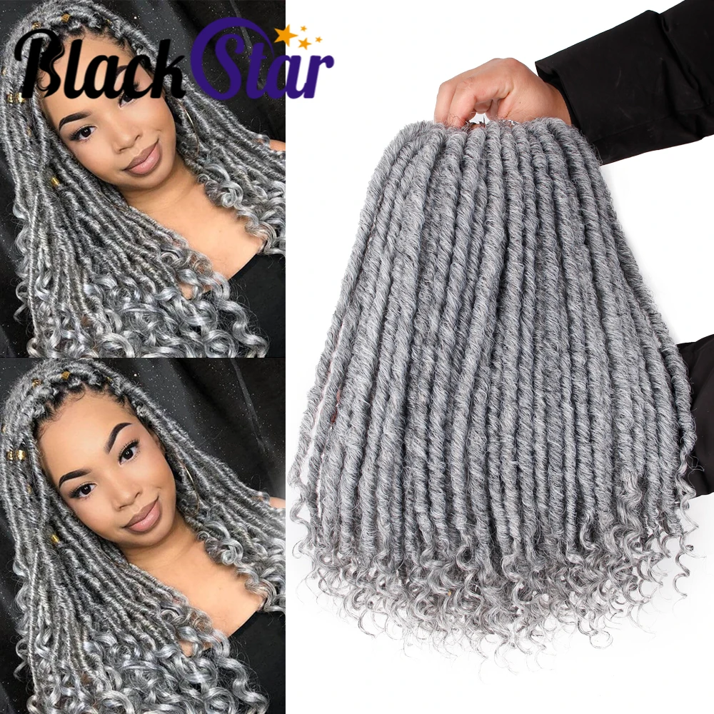 Top Trends: Black Btar 20 Inch Goddess Locs Crochet Braiding Hair Synthetic Faux Locs Crochet Hair With Curly Ends Hair Extensions For Girl Shoppable Styles