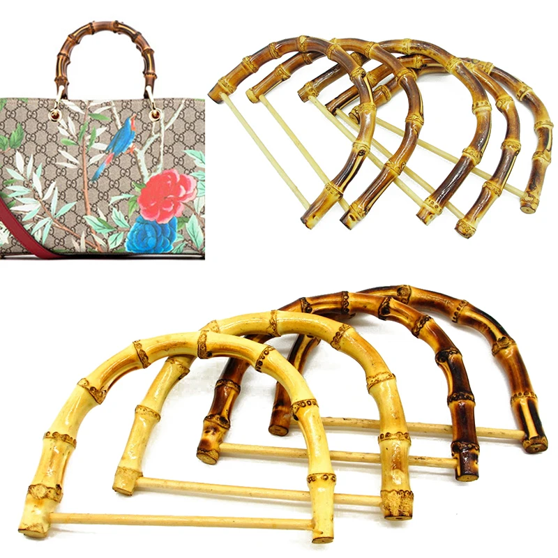 Top Trends: 1Pc D Shape Bamboo Handle Handmade Handbag DIY Tote Purse Making Bag Accessory Shoppable Styles