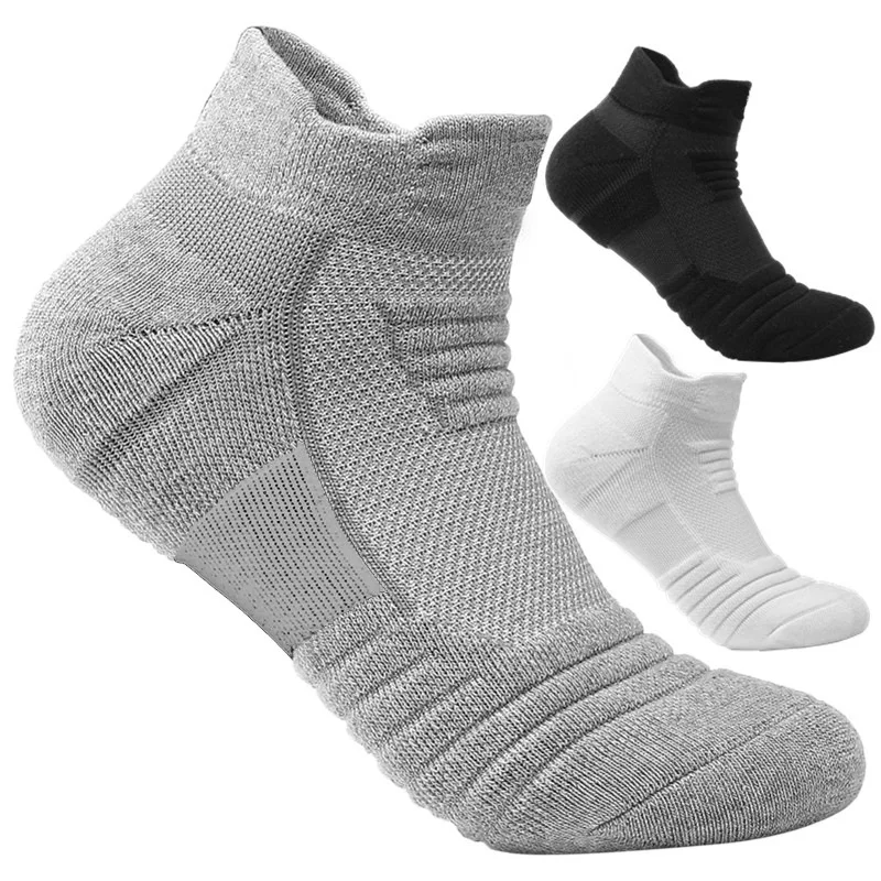 Top Trends: Men's 3 Pack Sports Towel Thick Basketball Sock Ankle Terry Winter Warm Solid Color Men Large Size Cotton Short Socks 44464749 Shoppable Styles - Image 4