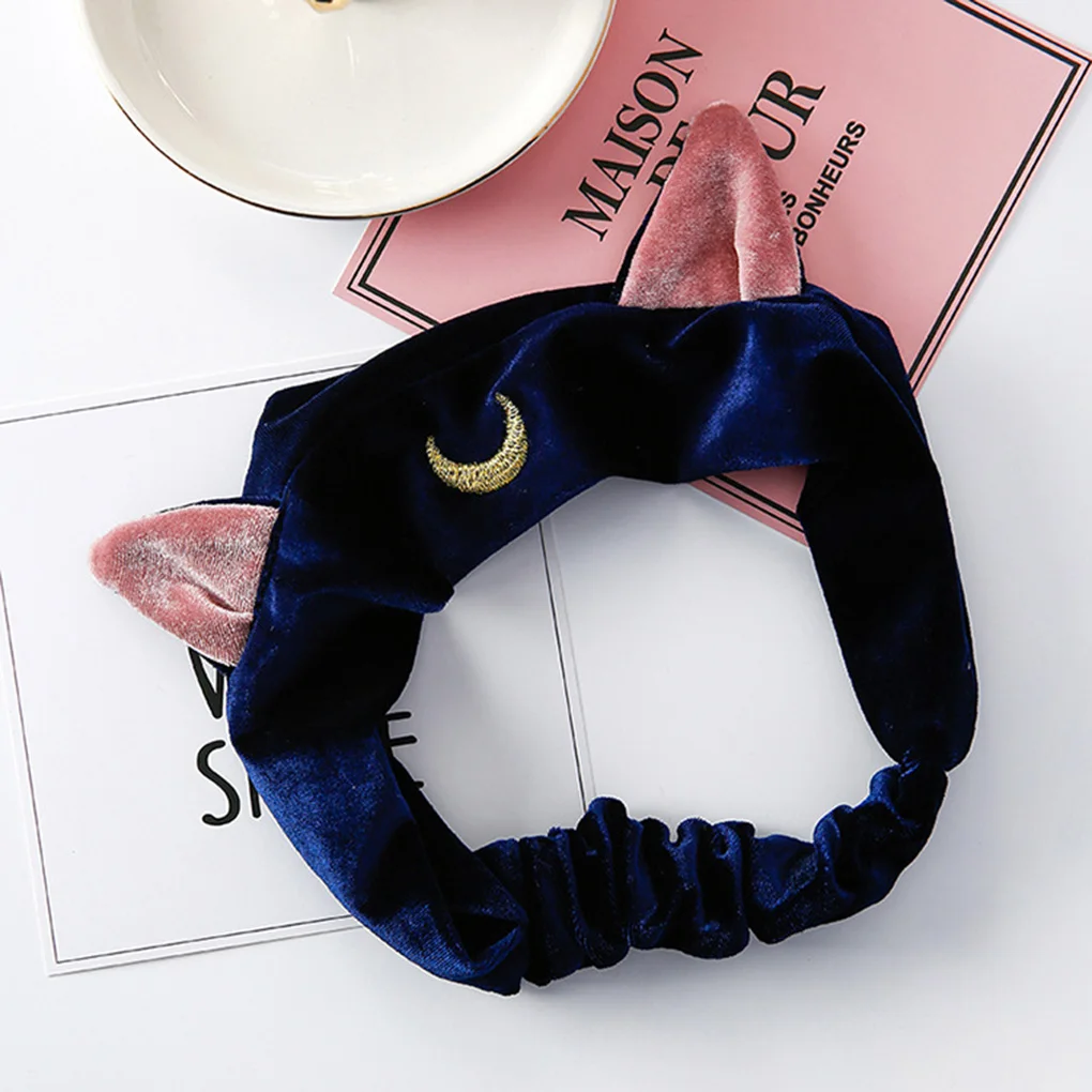 Top Trends: NEW Fashion Women Gum For Hair Elastic Hairbands Girls Cartoon Moon Cat Ears Hairbands For Wash Face Makeup Hair Band Headbands Shoppable Styles