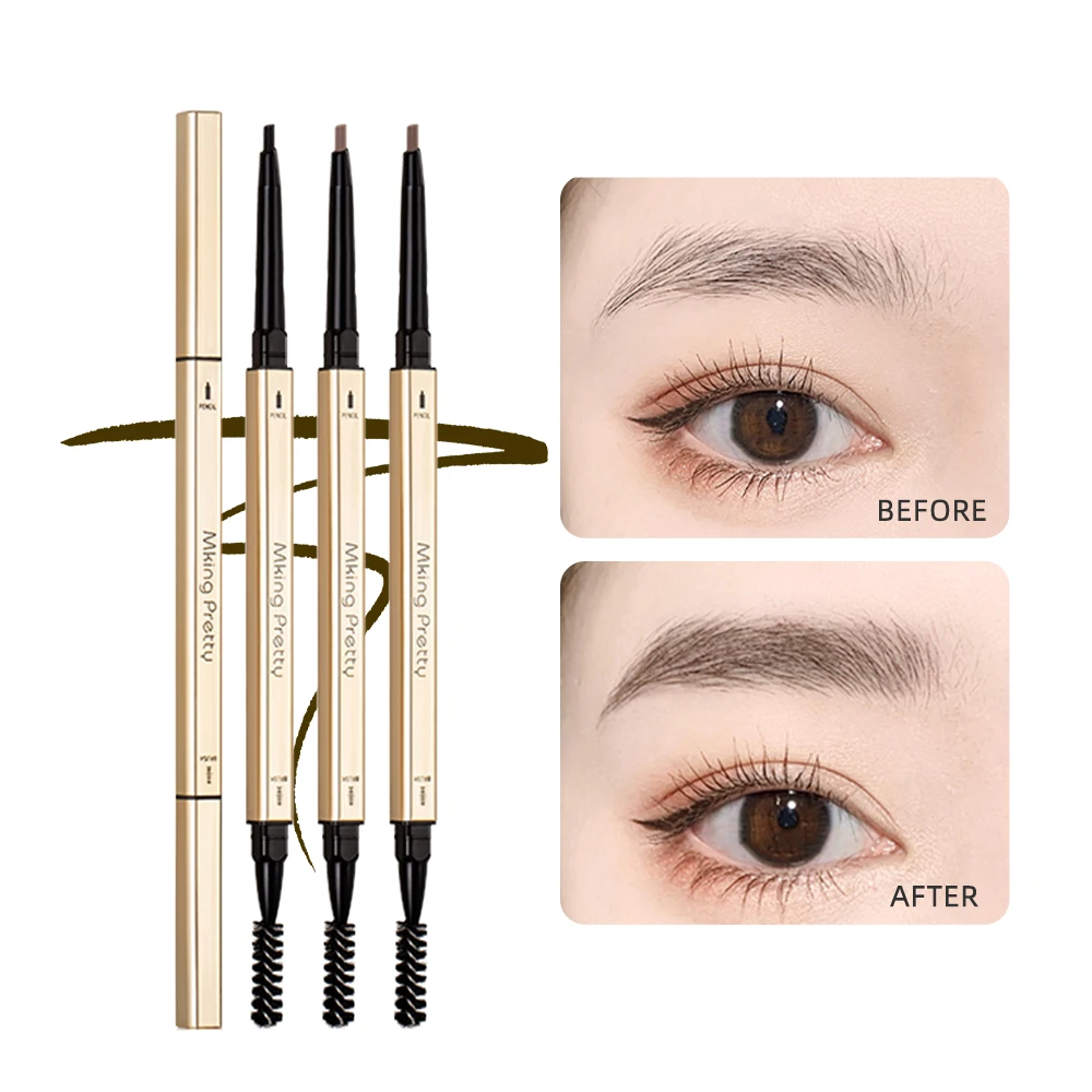 Top Trends: 5 Colors EyeBrow Pen Make-up For Women Double Head Eyebrow Pencil Long Lasting Waterproof Mascara Enhance Cosmetics Beauty Women Shoppable Styles