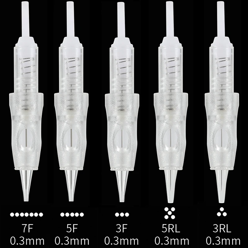 Top Trends: Tattoo Cartridge Needle 1RL / 2RL / 3RL Professional Disposable Permanent Makeup Eyebrow Lip Eyeliner Needles For Tattoo PMU Machine Shoppable Styles