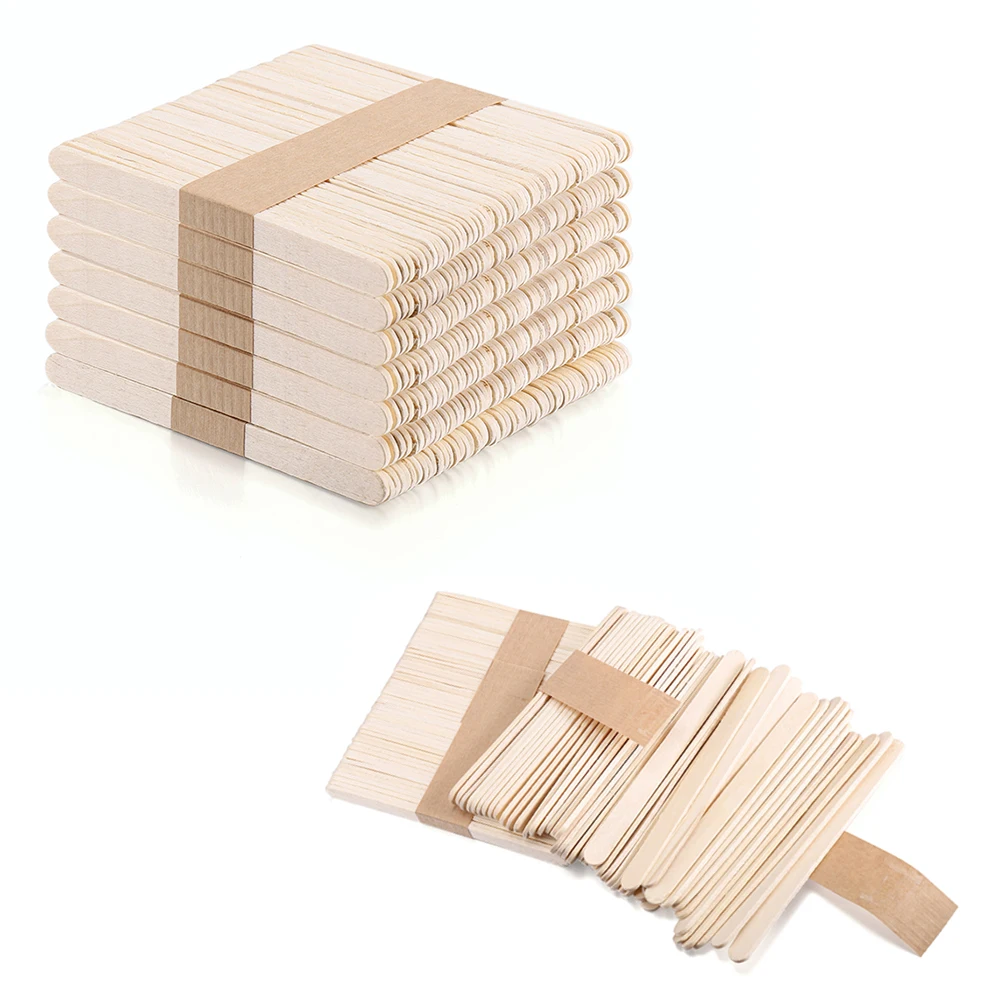 Top Trends: 50-150pcs 11cm Wooden Coffee Tea Ice Cream Popsicle Sticks Beverage Stir Stirrers For DIY Jewely Making UV Resin Sticks Tools Shoppable Styles