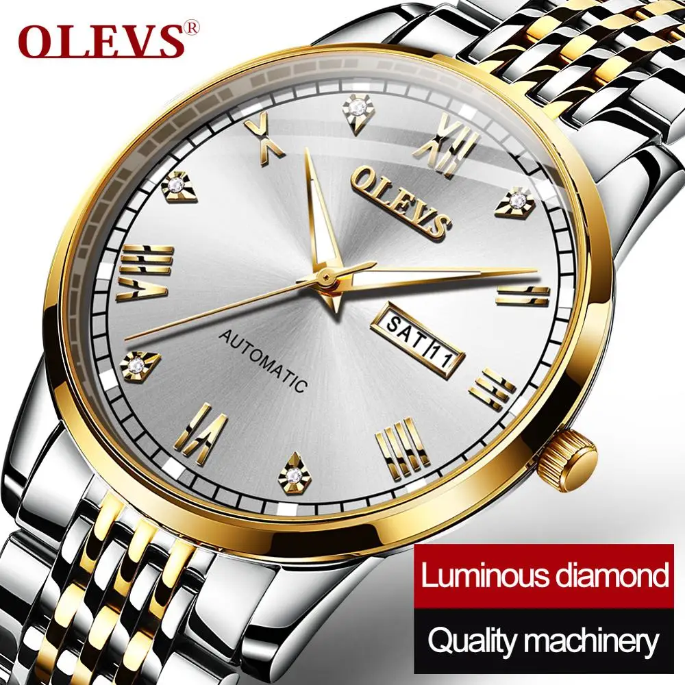 Top Trends: OLEVS New Watch For Men Original Switzerland Wristwatch Business Waterproof Automatic Mechanical Watches Men Luxury Brand Watch Shoppable Styles