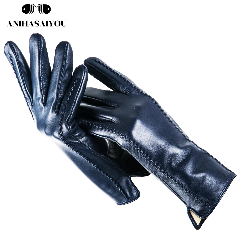 Top Trends: Striped Leather Gloves Women, color Leather Women&#039;s Gloves, sheepskin Women&#039;s Leather Gloves, fashion Mittens Women&#039;s Winter- 2224 Shoppable Styles