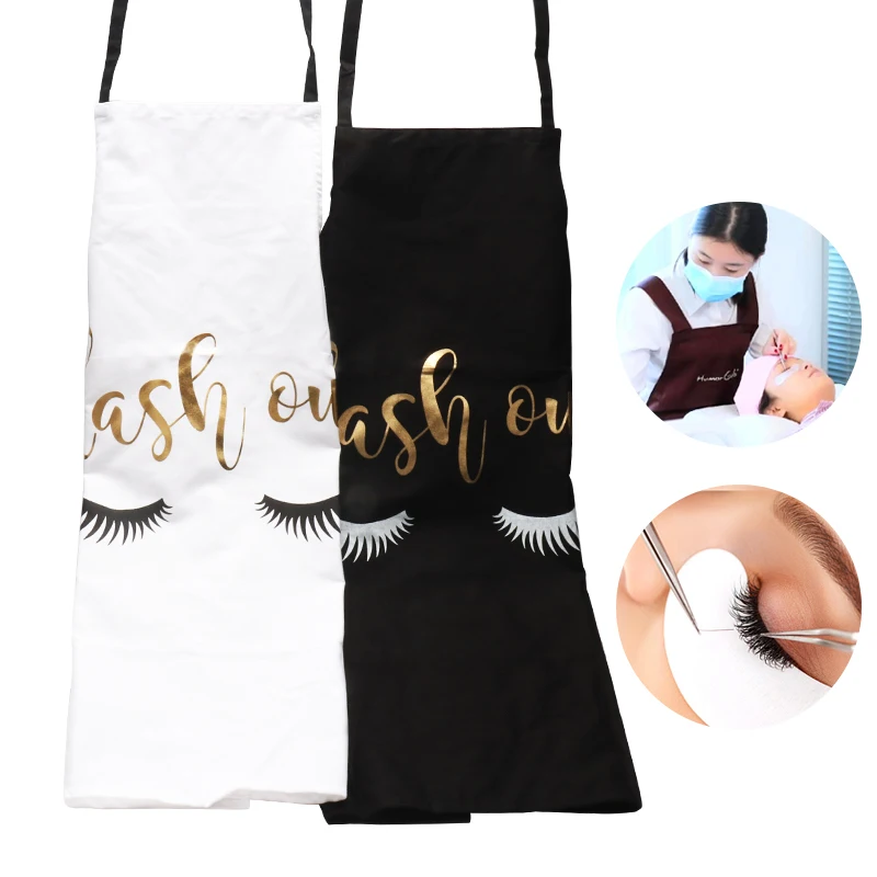 Top Trends: Bronzing Eyelash Pattern Kitchen Apron Women Adult Home Cooking Baking Cleaning Aprons Bibs Kitchen Eyelash Extension Tools Shoppable Styles