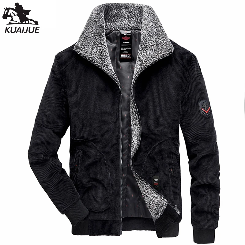 Top Trends: Winter Parka Men New Jackets Mens Plus Velvet Thickening Corduroy Men's Coats Business Casual Warm Middle Aged Coat M-5XL 9919 Shoppable Styles