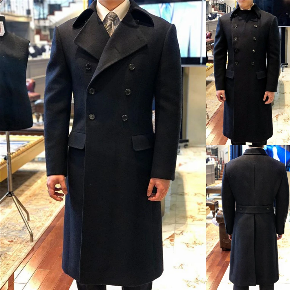 Top Trends: Winter Woolen Overcoat Warm Men&#039;s Double Breasted Thick Loose Mid-Length Smart Casual Trench Coat Male Jacket Shoppable Styles