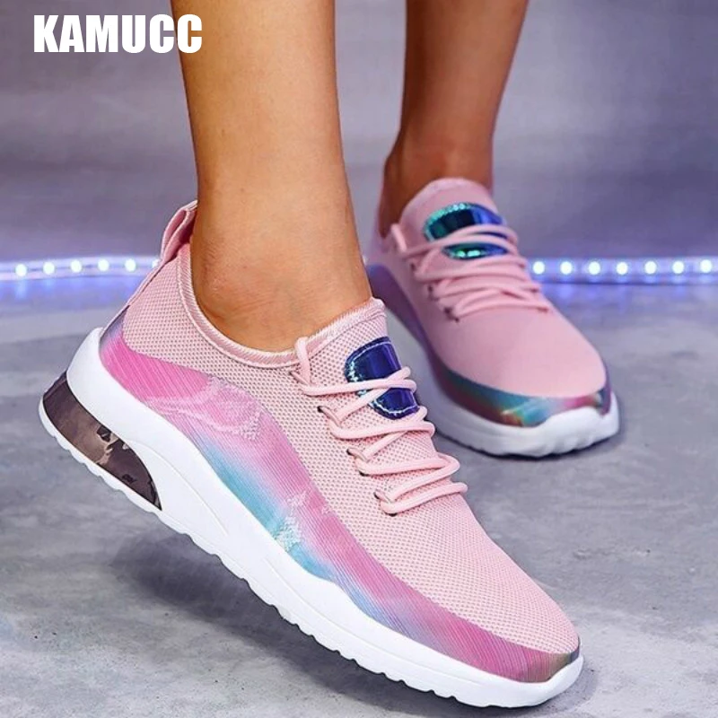 Top Trends: Women Colorful Running Sneakers Ladies Casual Shoes Lace Up Vulcanized Shoes Female Flat Walking Shoes Woman Sport Shoes Shoppable Styles - Image 6