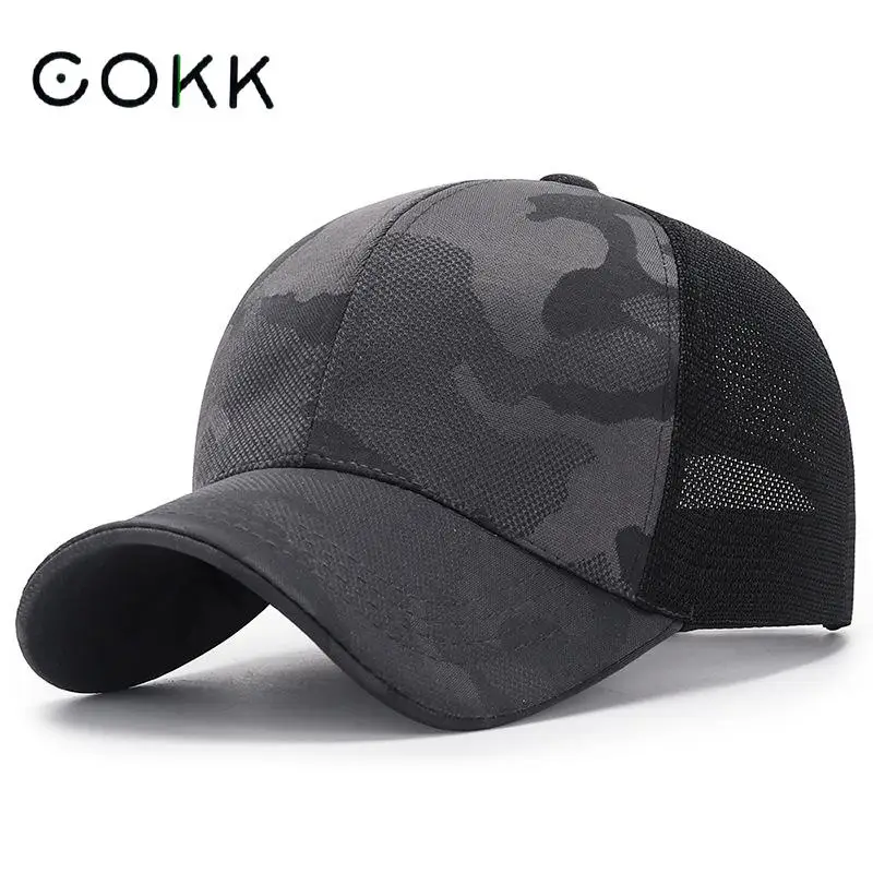 Top Trends: COKK Mesh Cap Women Camouflage Summer Hats For Women Men Unisex Sunshade Breathable Outdoor Sport Cap Leisure Simple Snapback Shoppable Styles